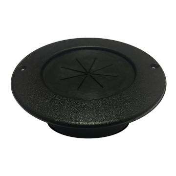 Neatly secures cabling, flush design in black