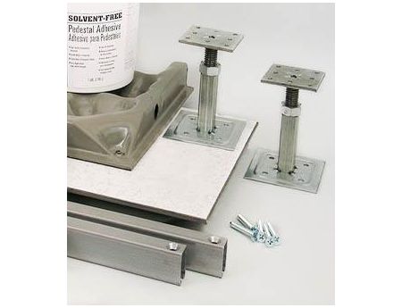 Concrete filled Raised Floor System is used and has been freshly relaminated 