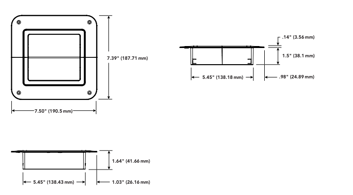 KoldLock 5050 Split Square Grommet 